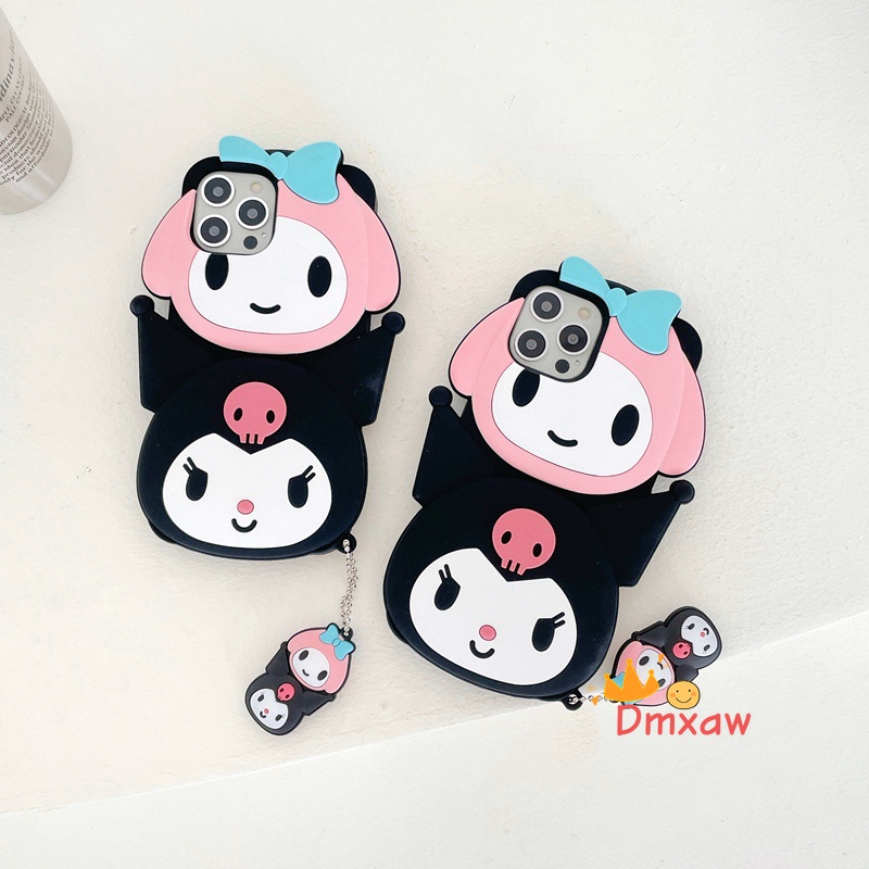 Ốp Điện Thoại Silicon Mềm Họa Tiết Kuromi Hoạt Hình Cho iPhone 13 Pro Max 12 11 Pro Max X XR XS Max 8 7 6 6s Plus SE 2020