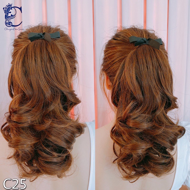 Tóc cột xoăn ngắn c25