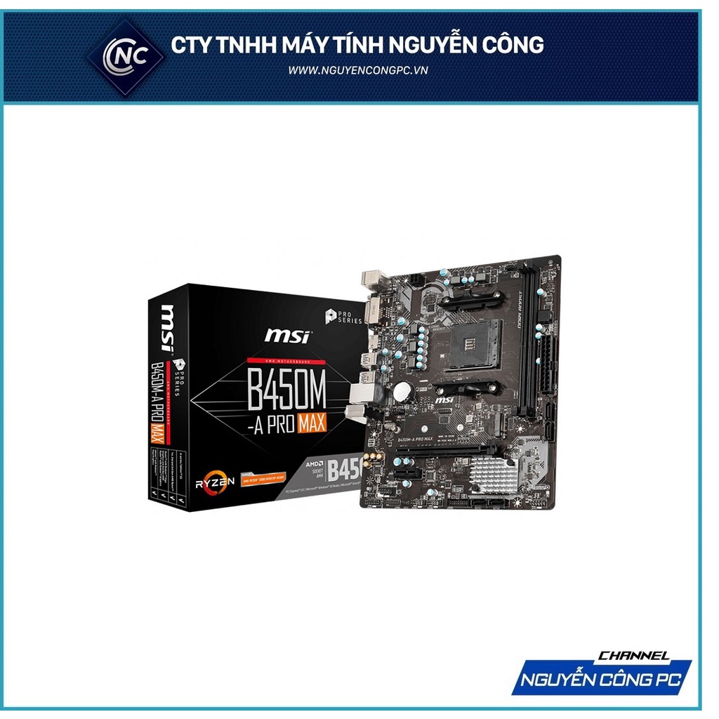 Bo Mạch Chủ MSI B450MA PRO MAX