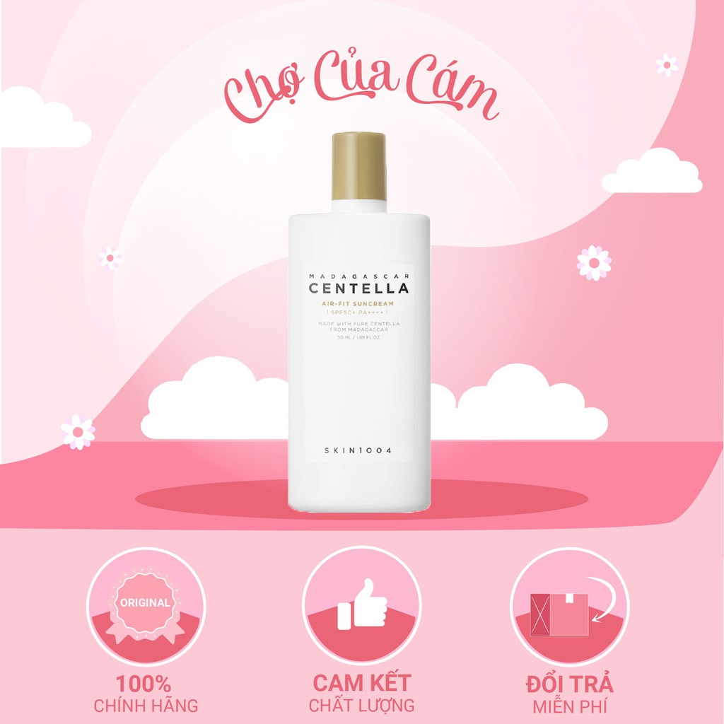 Kem chống nắng Rau Má Madagascar Centella Air-fit Suncream SPF50+ PA++++ 50ml Skin1004