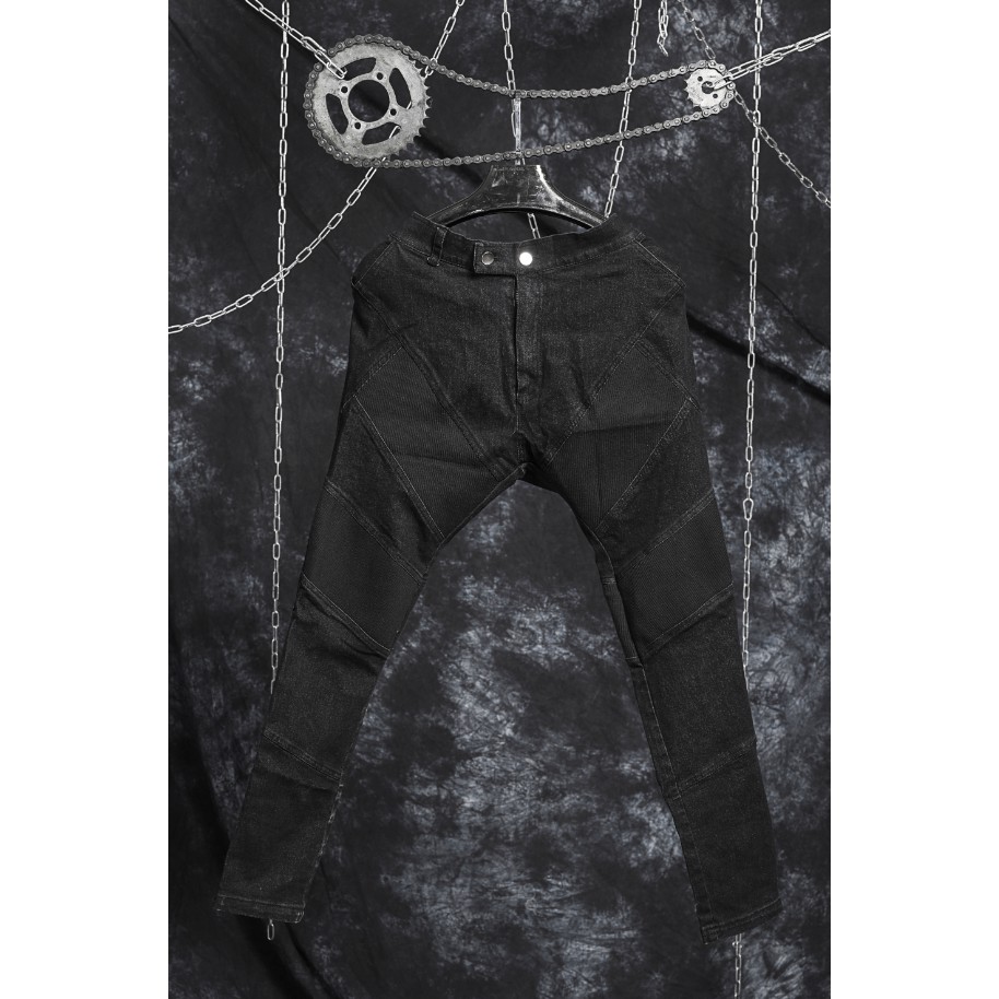 Quần Dài Nam 12.DESTINY Chi Tiết Phối Chun Độc Lạ Chất Liệu Vải Jeans Mềm Màu Đen (THIẾT KẾ ĐỘC QUYỀN)