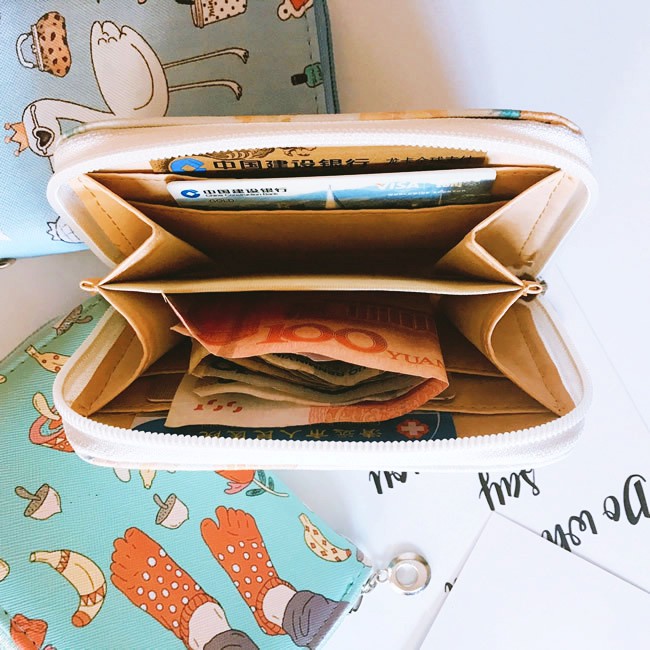 [20 Mẫu Siêu Xinh ] Bóp Ví Ngắn Nữ Cầm Tay Họa Tiết Hoạt Hình Line Gấu Brown Và Thỏ Cony Chống Xước Chống Nước | BigBuy360 - bigbuy360.vn