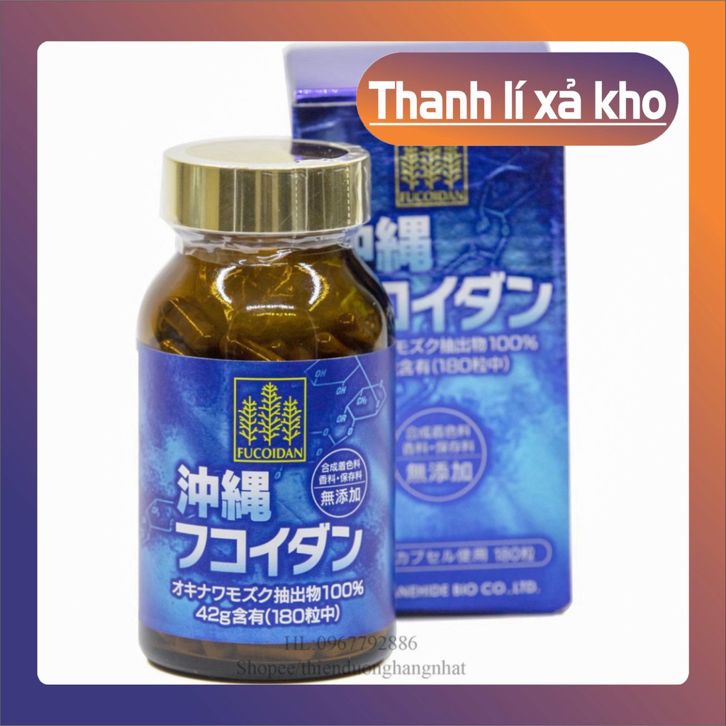SĂN SALE NÀO MỌI  NGƯỜI  Viên uống tảo Fucoidan Okinawa xanh hỗ trợ ung thư 180 viên Nhật Bản SĂN SALE NÀO MỌI  NGƯỜI