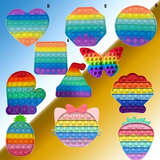 Push Pop it Fidget Toy RainbowPush Pop Pop Bubble Sensory Fidget Toy đồ chơi Special Needs Stress Reliever for Kid and Adult Đồ chơi bấm bong bóng giải tỏa căng thẳng độc đáo sáng tạo