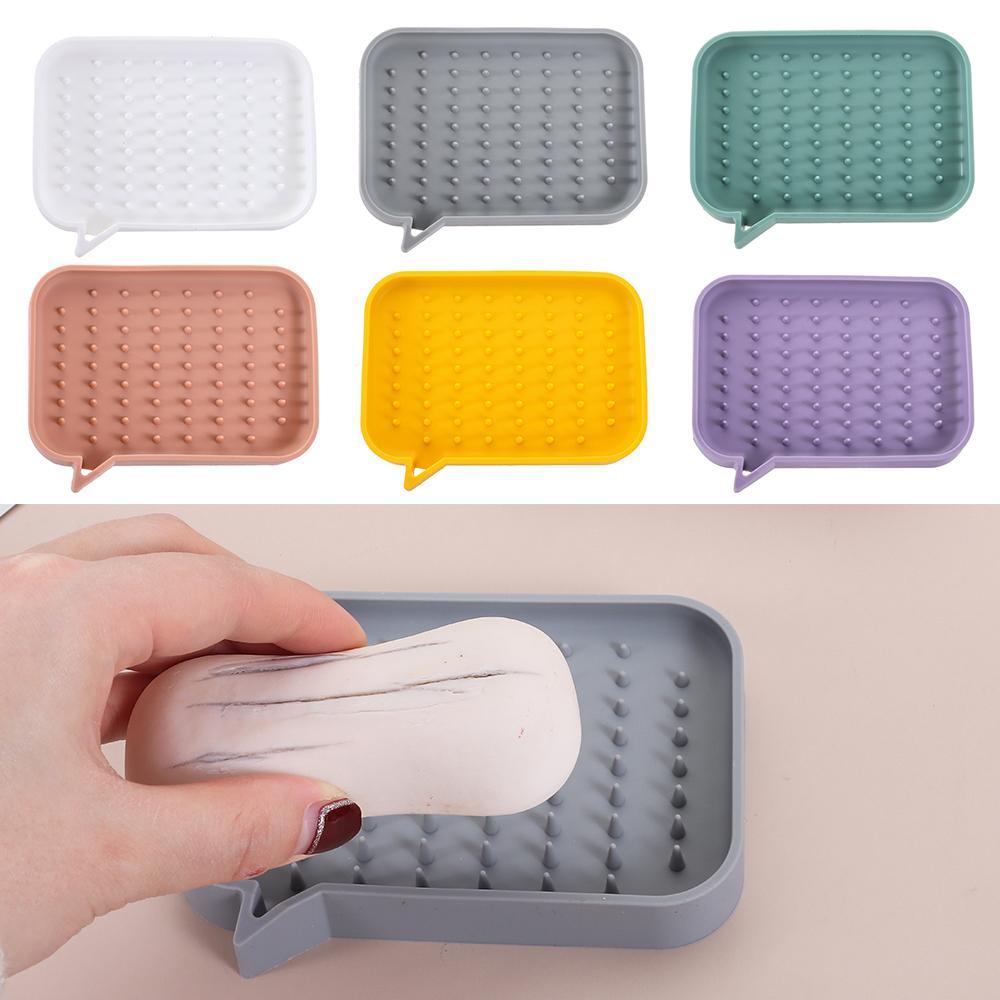 Đĩa Đựng Xà Phòng Bằng Silicone Tự Dính Giúp Khô Ráo Tiện Dụng