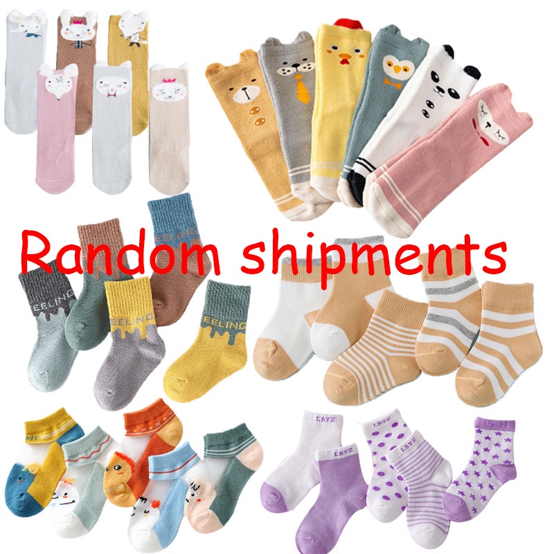[Giao Hàng Ngẫu Nhiên] Vớ Trẻ Em Họa Tiết Hoạt Hình Dễ Thương