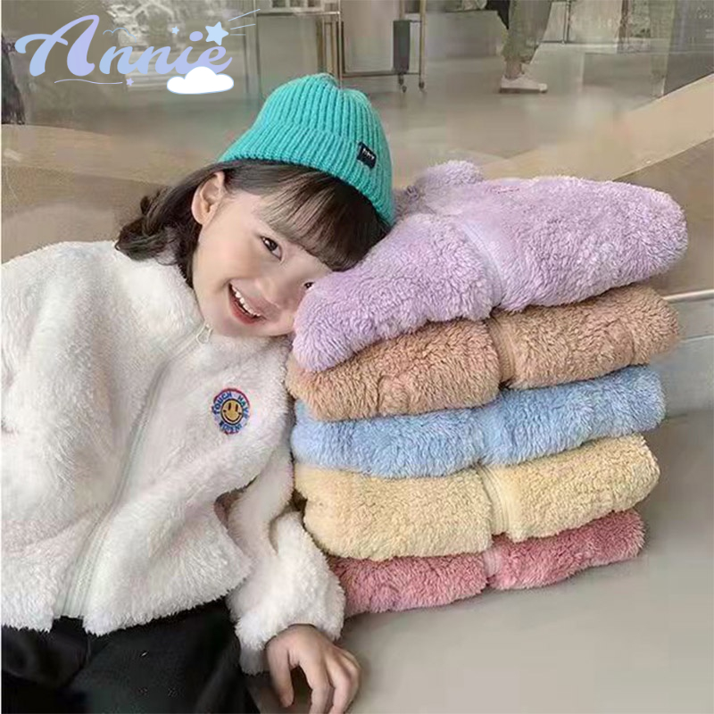 Áo Khoác cardigan Cổ Cao Hai Mặt Bằng Vải Nhung Kích Thước Nhỏ Và Vừa Thời Trang Mùa Đông Phong Cách Mới Dành Cho Trẻ Em