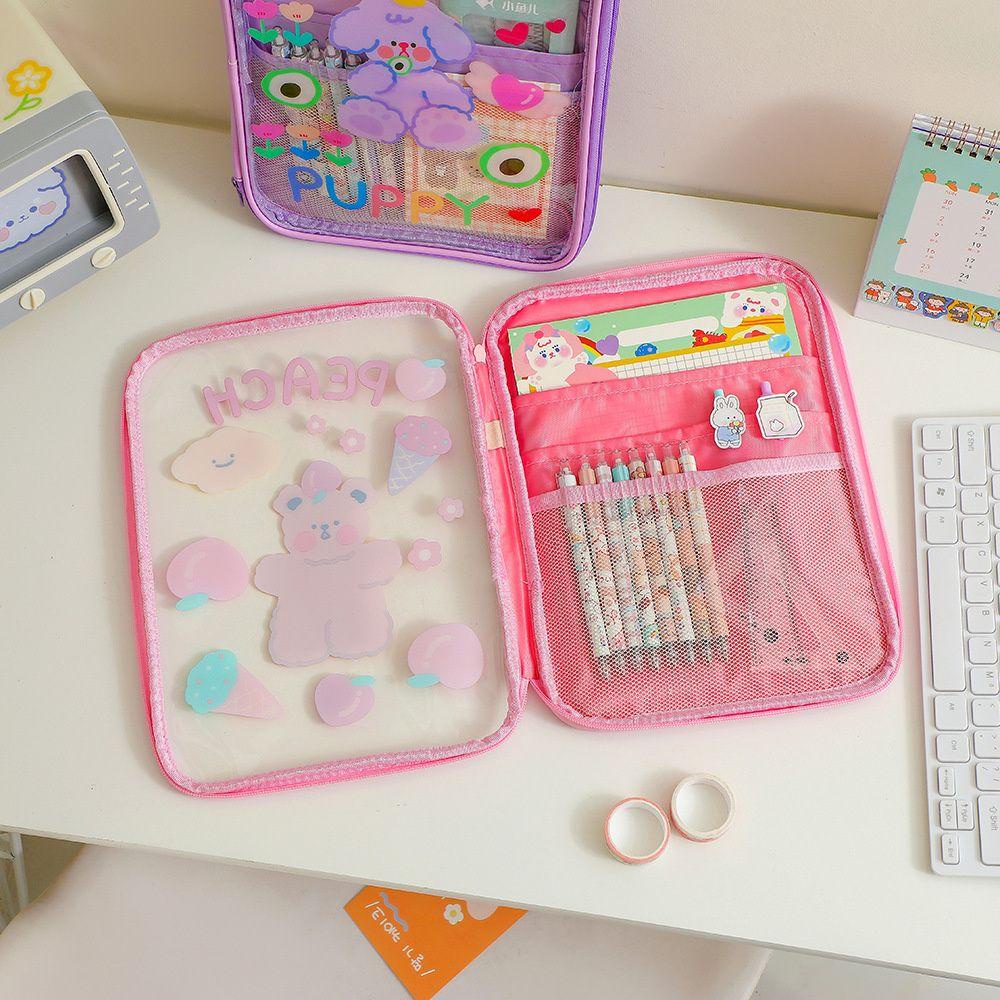 Túi Đựng Laptop Bằng Da PU Họa Tiết Hoạt Hình Có Khóa Kéo Tiện Dụng