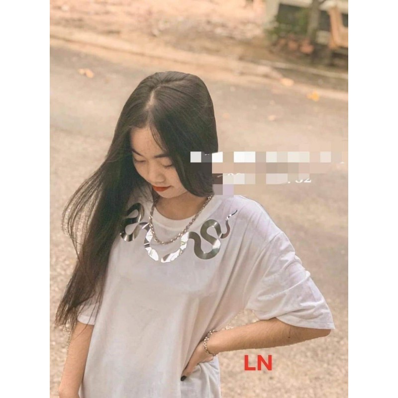 Áo phông 2 rắn vòng cổ ánh gương DA32