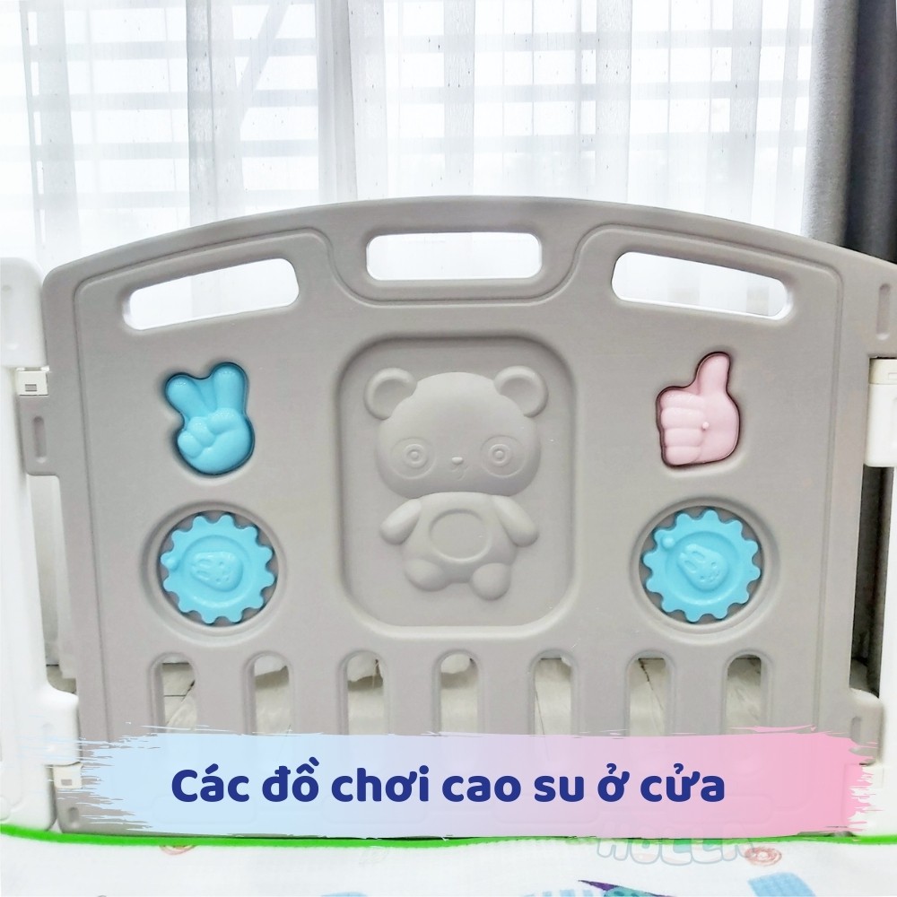 Bộ quây bóng Holla Bear - Quây cũi Bear bằng nhựa cho bé Holla hình gấu HL-0895 - Size S, M - Tháo lắp