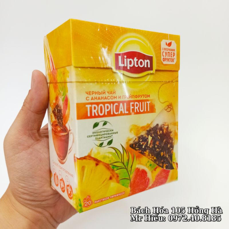 [Mã GROXUAN1 giảm 8% đơn 150K] [T10/2022] Trà Lipton Nga hộp 20 túi lọc đủ vị