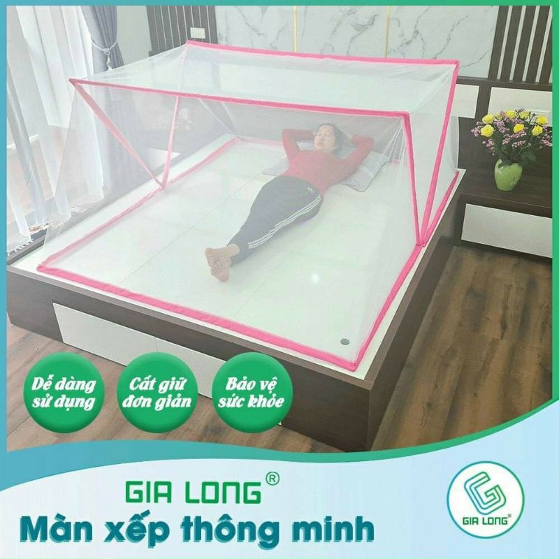 Màn chụp gấp gọn nhập khẩu cao cấp, Màn gấp gọn thông minh khung thép chắc chắn cứng cáp đủ kích thước