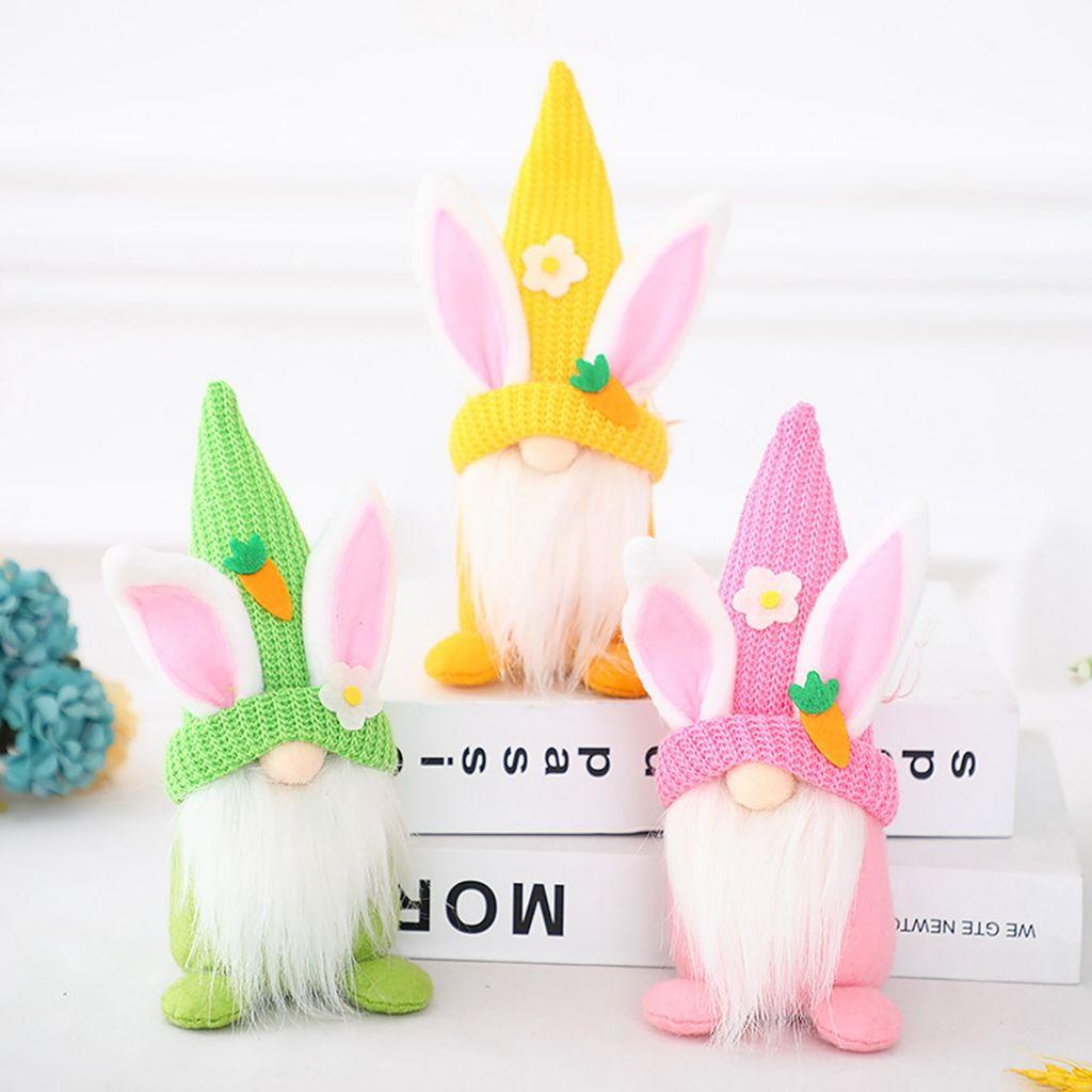 Phụ Kiện Treo Trang Trí Hình Tai Thỏ Phục Sinh Handmade DIY