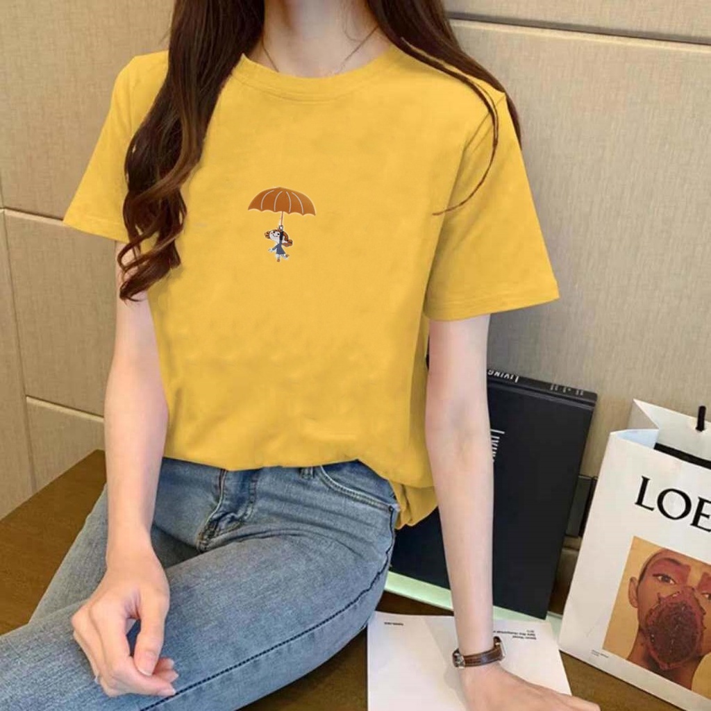 Korean version of loose fashion print trend short-sleeved T-shirt woman