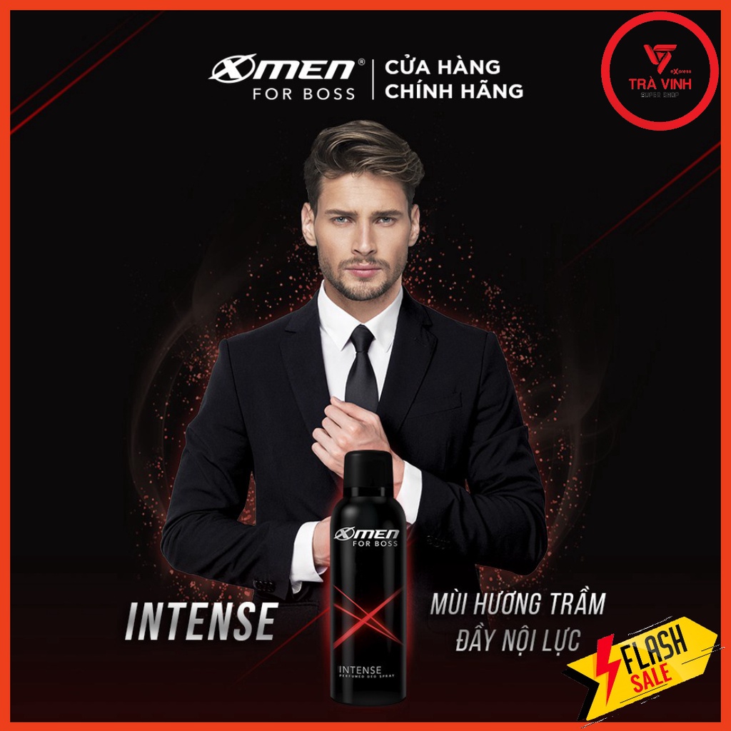 Xịt khử mùi toàn thân Xmen For Boss  thể tích 150ml/chai đủ màu: Đỏ - Intense, Vàng - Luxury, Xanh - Motion.