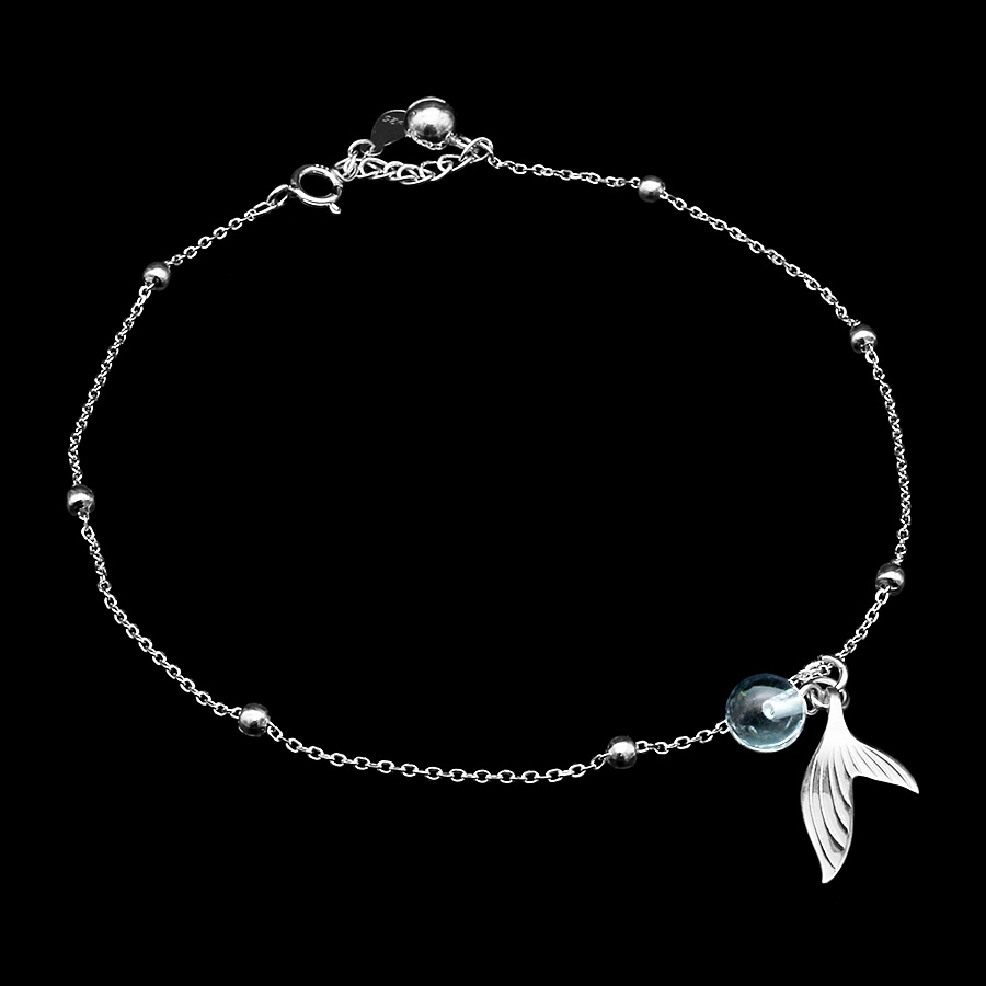 Lắc Chân Nữ Bạc Hiểu Minh LC215 đuôi Cá Bảo Hành Vĩnh Viễn