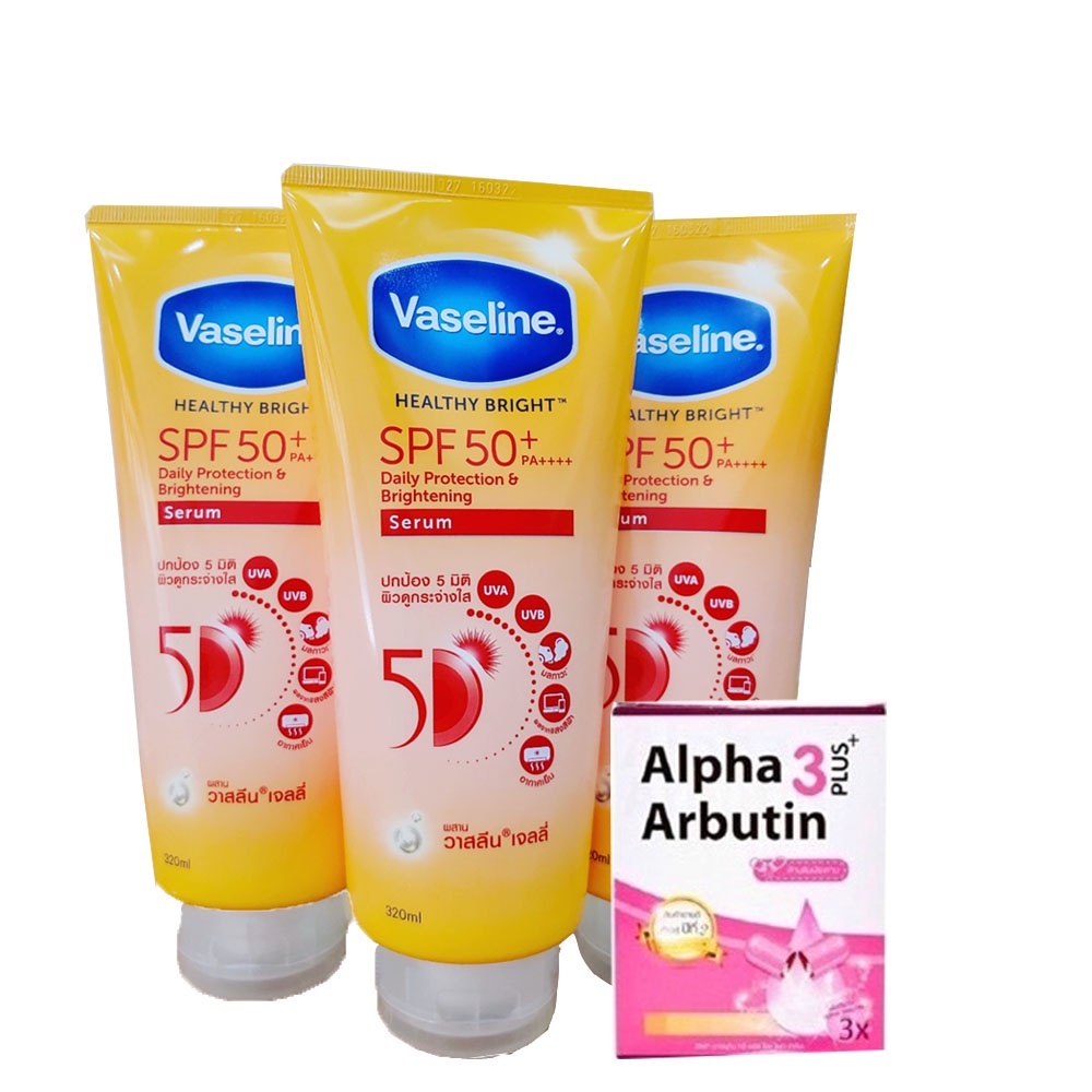 Sữa dưỡng thể Vaseline 50X chống nắng Healthy Bright SPF50+ PA++++ 320ml Thái Lan mẫu mới 2022