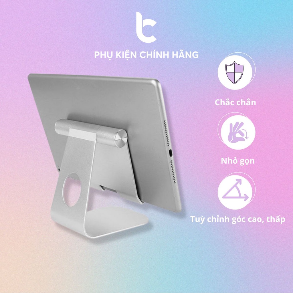 Stand/Giá Đỡ Nhôm Gập, Kê IPad Lucas Có Thể Thay Đổi Góc Nghiêng - Lazy Stand