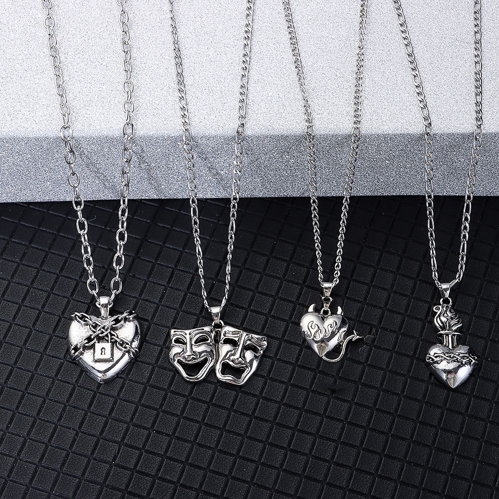 Vòng cổ hình trái tim phong cách Âu Mỹ thiết kế đơn giản cá tính