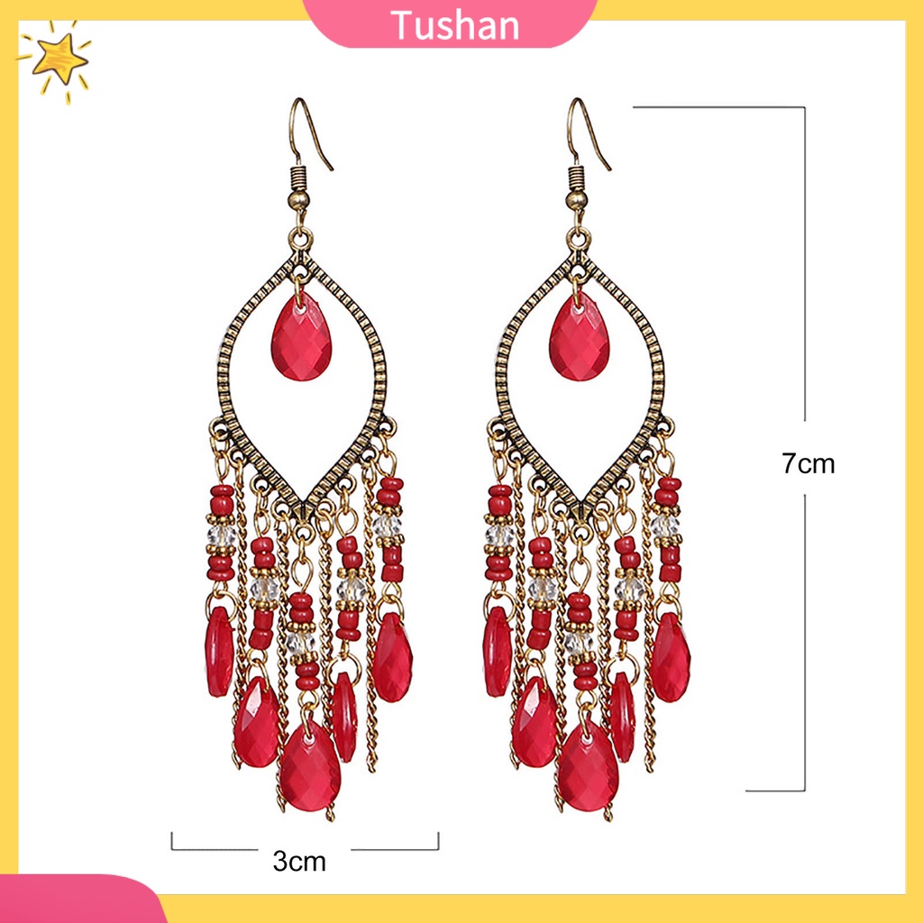 Bông tai nhiều lớp phong cách Bohemia cổ điển sang trọng cho nữ