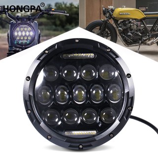Đèn pha led 7 inch chùm sáng màu đen cho xe máy/xe đạp