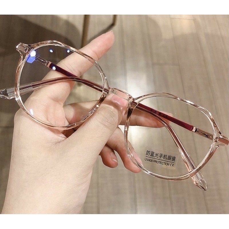 Gọng Kính Tròn Bầu Hottrend 2021 Chống Ánh Sáng Xanh