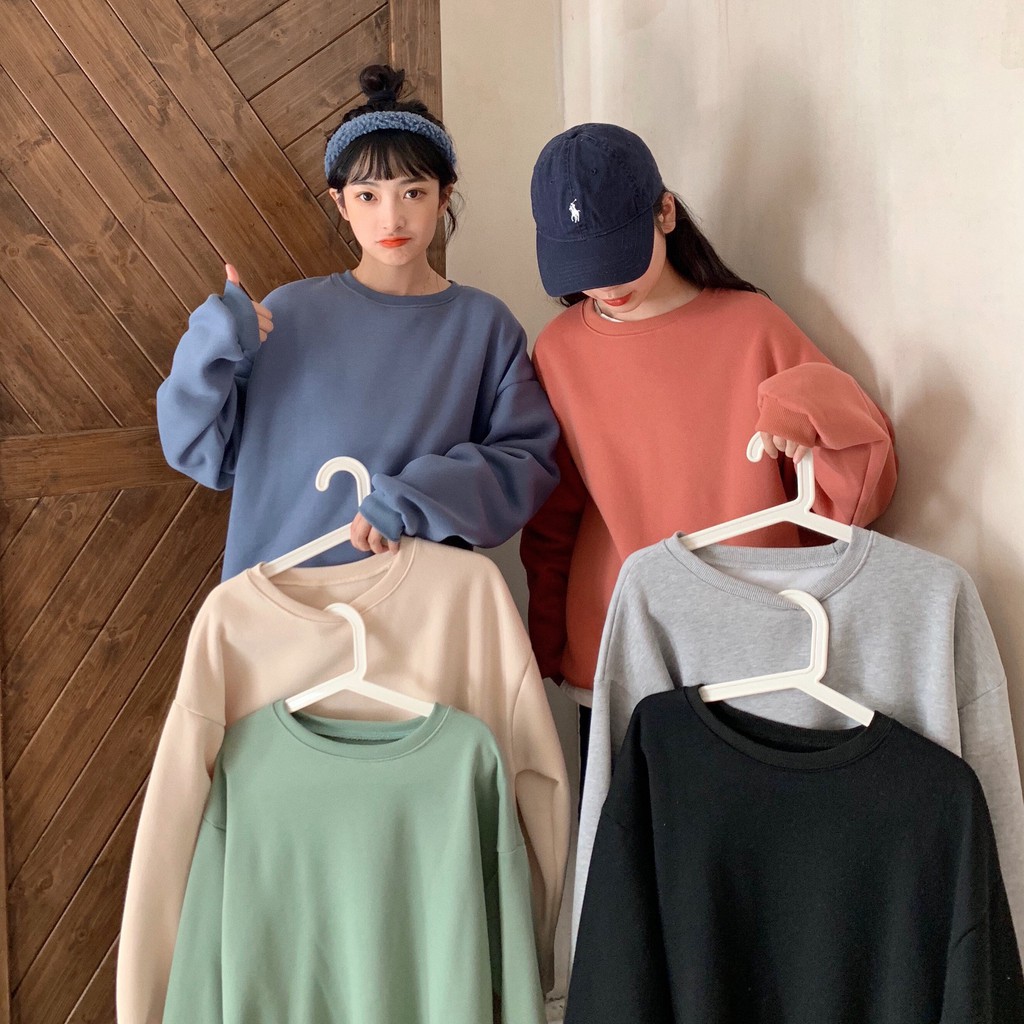 Áo Khoác Nhung Dày Dặn Màu Sắc Đơn Giản Cho Nữ