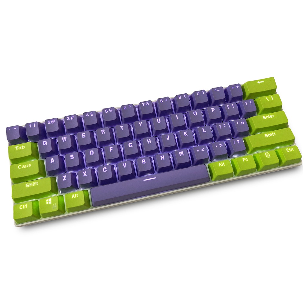 RK 61/87/104 Keycaps PBT Chất liệu OEM Chứa nhiều phím, có đèn nền Bàn phím cơ hai màu có đèn nền