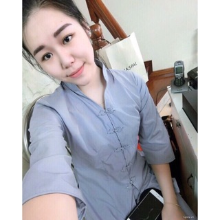 Đồ lam đi chùa - kate thái thêu sen