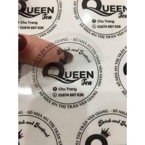 In tem nhãn decan trong, decan chống nước, decan nilon sticker A3 theo yêu cầu | BigBuy360 - bigbuy360.vn