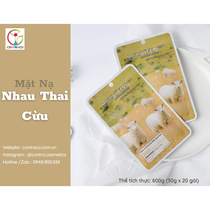 Mặt nạ NHAU THAI CỪU Matrix Lecos - Hộp 20 gói