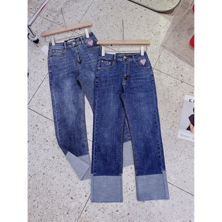 QUẦN JEAN DÀI LẬT LAI HÌNH TIM