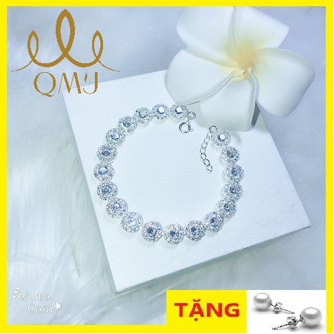 💖FREESHIP50K - Lắc tay bạc - Lắc tay nạm đá The Moon bạc 925 cao cấp