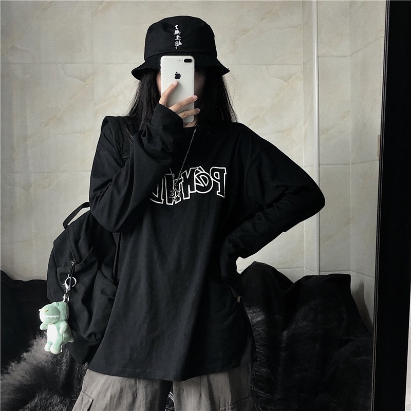 Áo thun tay dài form rộng Yinxx, áo sweater Unisex SW508