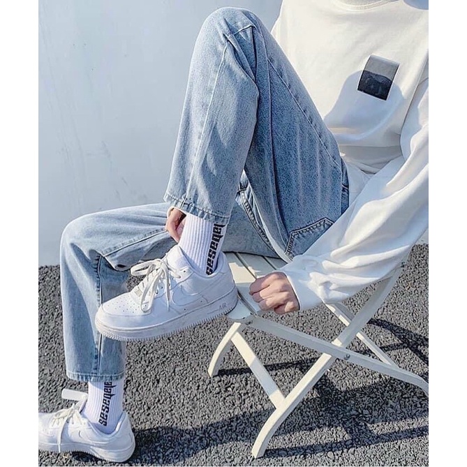 Quần Jean Baggy Nam , Jeans Unisex - Quần Bò Dáng Suông Rộng -Top xu hướng 2022