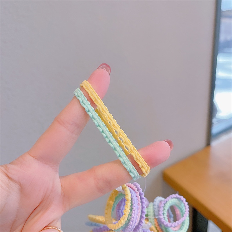 Set 50 Dây Buộc Tóc Cao Su Co Giãn Nhiều Màu Sắc Dễ Thương Cho Bé Gái