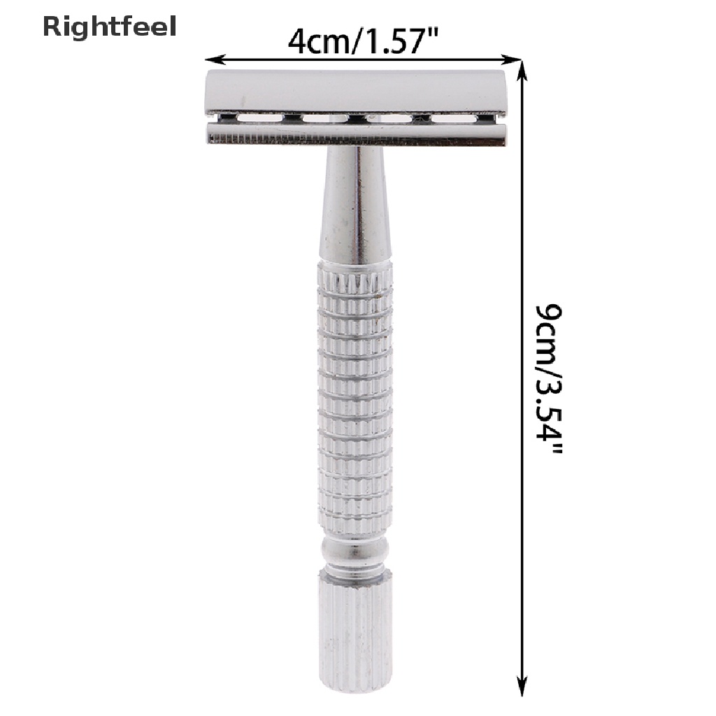 [Hàng mới về] Dao cạo râu tay cầm bằng thép hai cạnh cầm tay với lưỡi mới