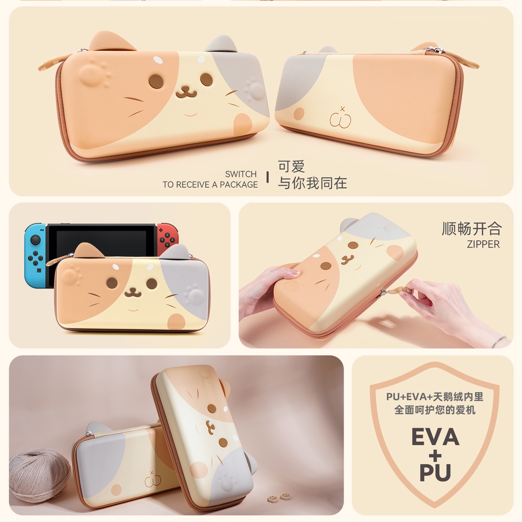 Túi Đựng Máy Chơi Game Nintendo Switch Và Switch OLED Hình Mèo Dễ Thương