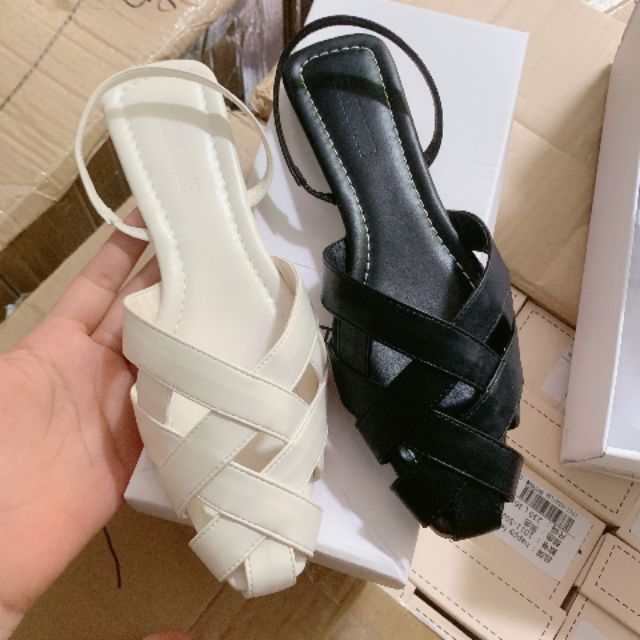 chuẩn HOT L(ẢNH THẬT) Sandal Bệt Nữ Đan Rọ Thoáng Chân Da Mềm Êm Thoáng Chân Fullbox . . ĐẸP ' sale