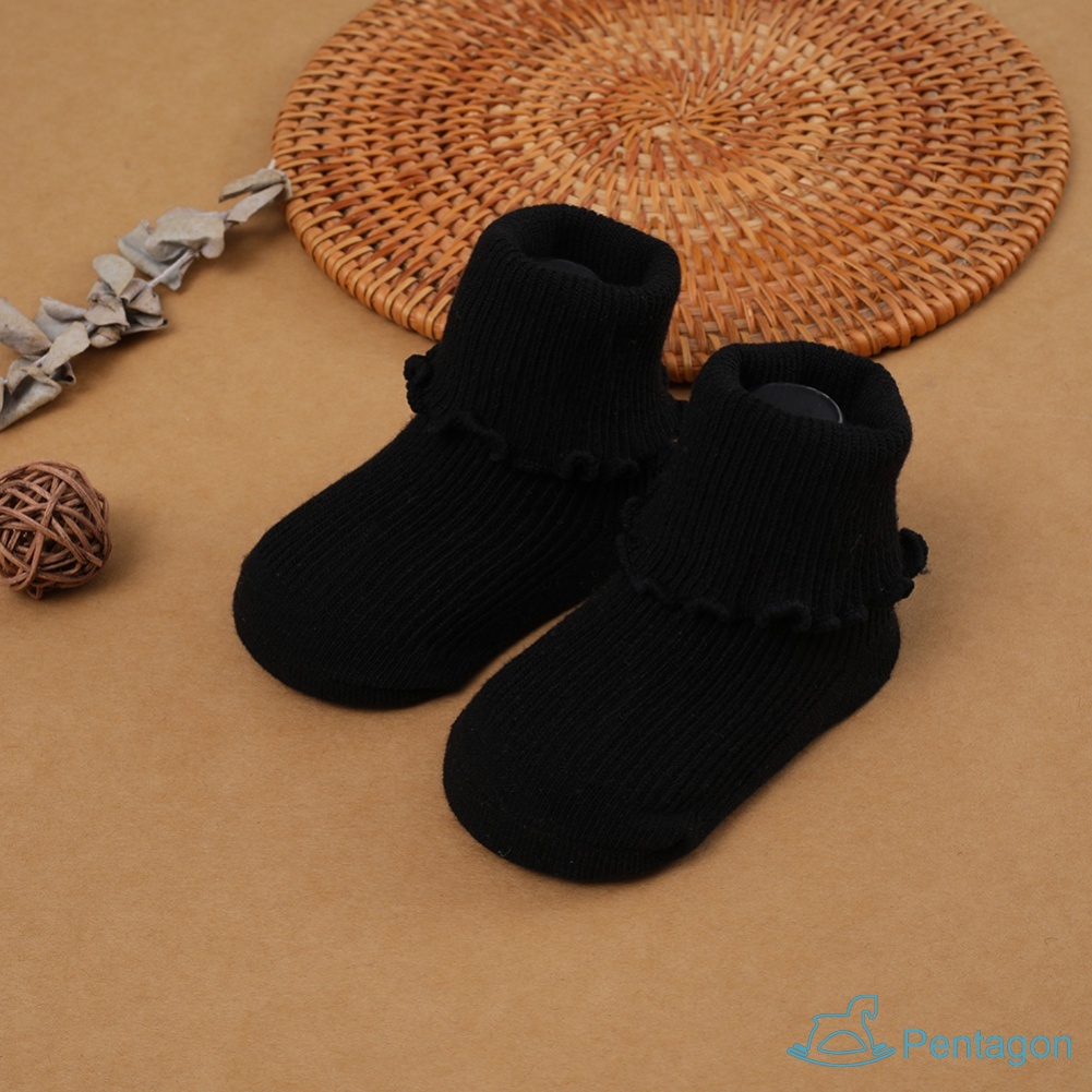 Vớ Cotton Kiểu Công Chúa Dễ Thương Cho Bé Gái Sơ Sinh 0-5 Tuổi