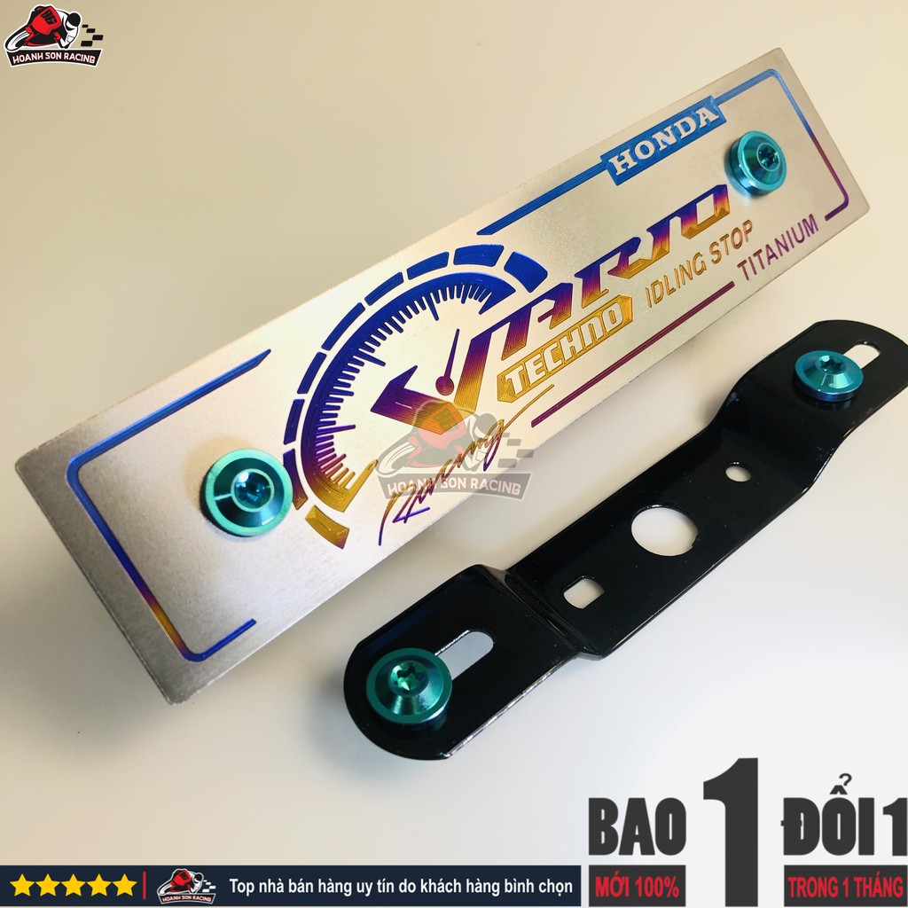 Bảng tên VARIO titan chính hãng tặng pát gắn và ốc titan gr5 xanh lục bảo  Hoành Sơn Racing