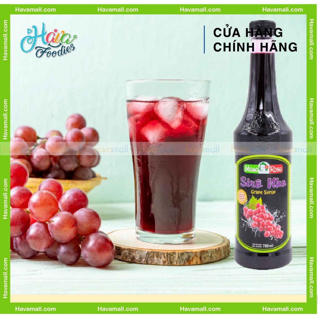 [HÀNG CHÍNH HÃNG] Siro Nho Mama Rosa 700ml - TẶNG TRÀ ĐEN