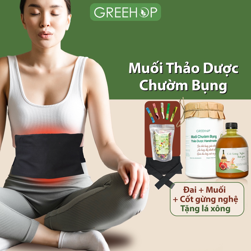 Muối chườm bụng thảo dược sau sinh  GREEHOP