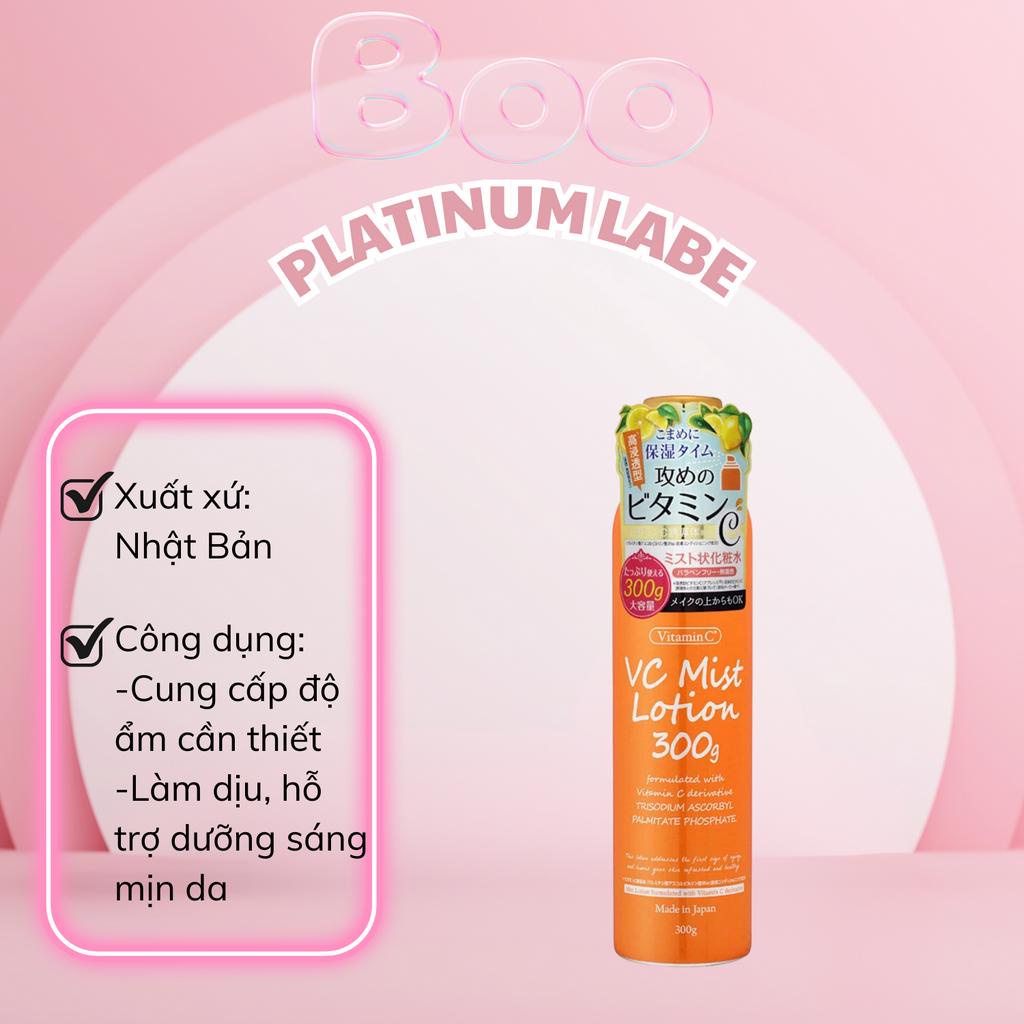 Xịt Khoáng Cấp Ẩm Dưỡng Sáng Da Nhật Bản Platinum Labe - 300g