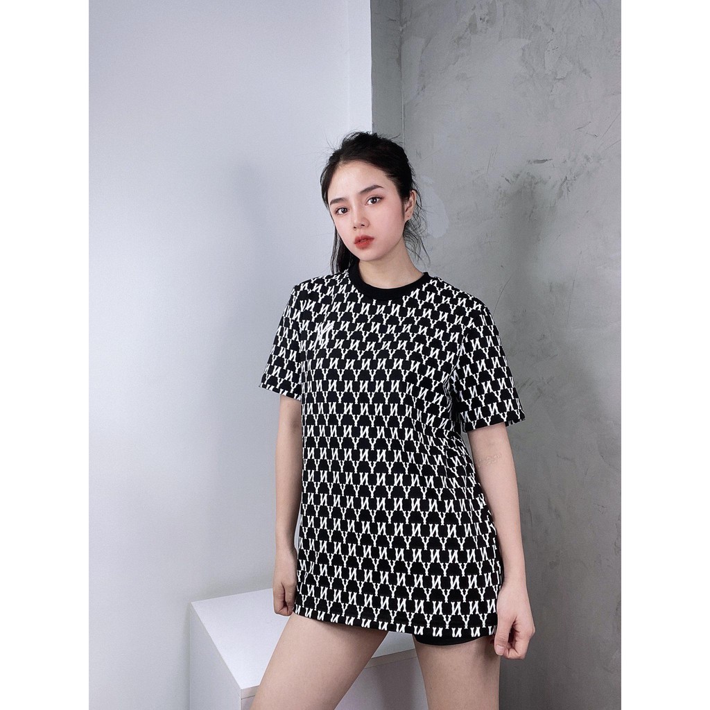 (HÀNG XUẤT XỊN) Áo NY002 MONOGRAM YANKEES TEE BLACK Made in Vietnam full tag code  Size XS S M L