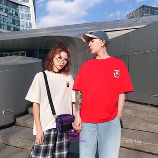 Freeship_ áo thun robbit unisex nam/ nữ form rộng dấu quần basic nhiều màu