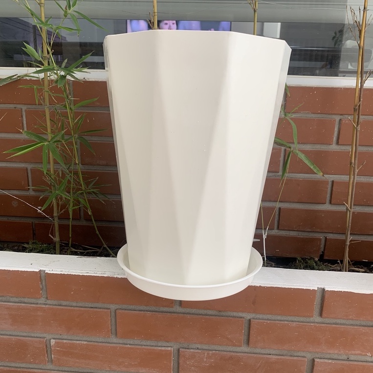 Chậu nhựa trồng cây kim cương- Chậu nhựa kim cương cỡ lớn, hàng loại 1 đẹp KT 40x31cm
