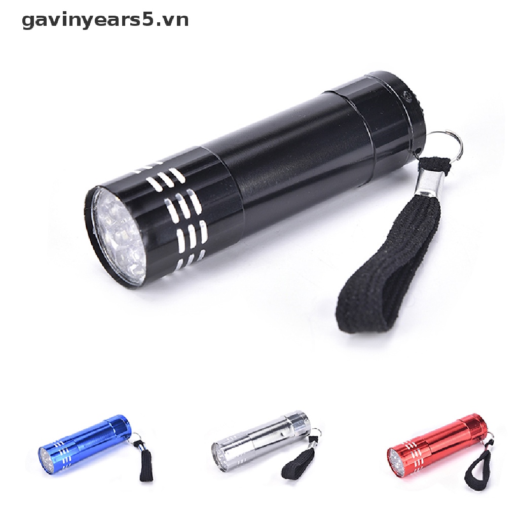 Đèn Pin UV 9 Bóng LED Mini Chuyên Dụng Cho Kiểm Tra