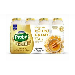 SỮA CHUA UỐNG PROBI GOLD MẬT ONG & CURCUMIN TỪ NGHỆ - Lốc 4 chai×130ml