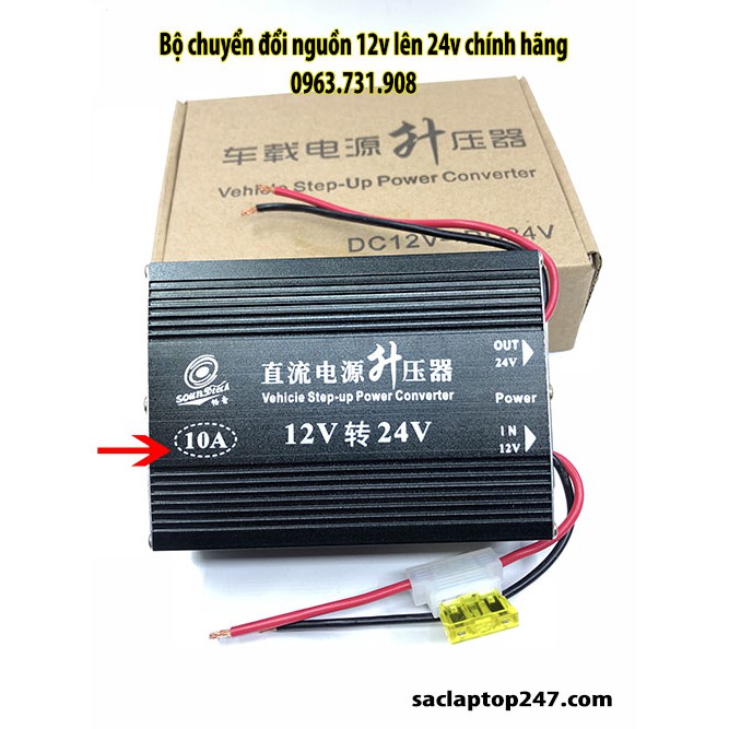 Bộ chuyển đổi nguồn 12V lên 24V 10A chính hãng